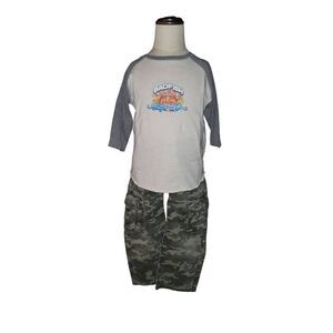 2pc Outfit Lot Wrangler Jeans RARE Sublime Badfish Band T-Shirt Shirt Size 4 4T